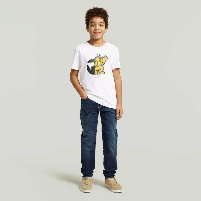 G-STAR 5-Pocket-Jeans »KIDS, 3301 SLIM« mit mittlerem Bund, Baumwoll-Denim