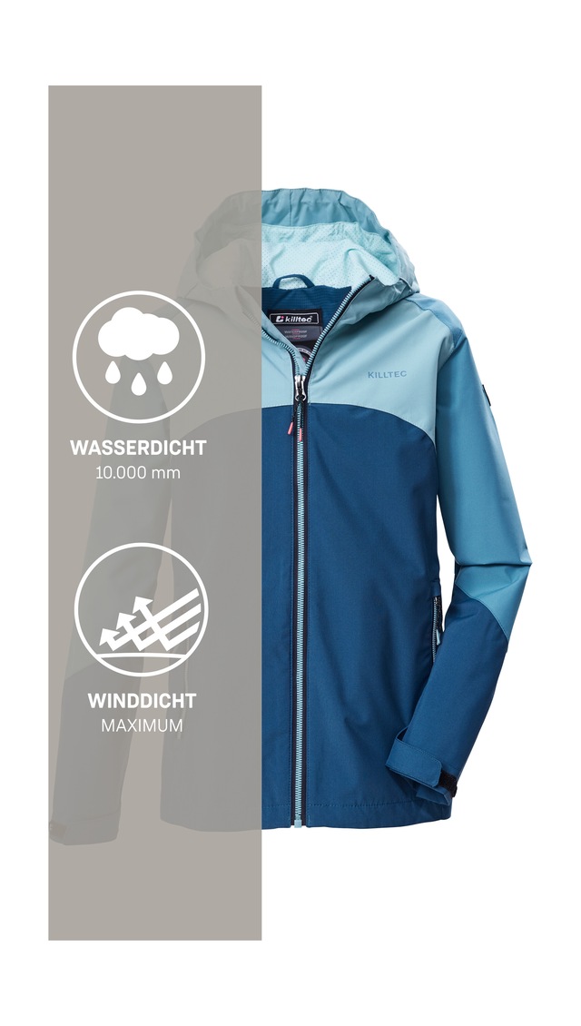 Killtec Funktionsjacke »KOS 158 GRLS JCKT« Wind- und wasserdichte Mädchenjacke mit Teflon EcoElite™