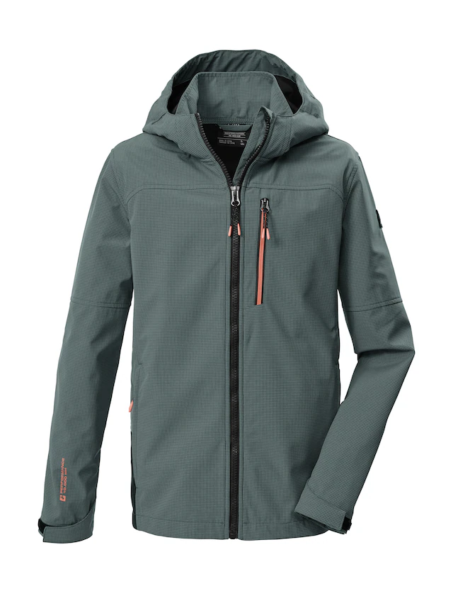 Killtec Softshelljacke »KOS 143 BYS SFTSHLL JCKT« Winddichte, wasserabweisende Softshelljacke mit Karomuster