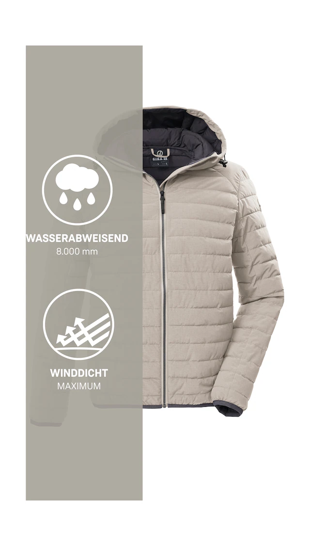 G.I.G.A. DX by killtec Steppjacke »GS 86 MN QLTD JCKT« Schmale, wasserabweisende Herren Steppjacke mit abnehmbarer Kapuze