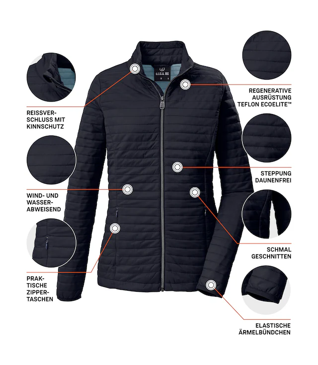 G.I.G.A. DX by killtec Steppjacke »GS 112 WMN QLTD JCKT« Wind- und wasserabweisende, daunenfreie Steppjacke