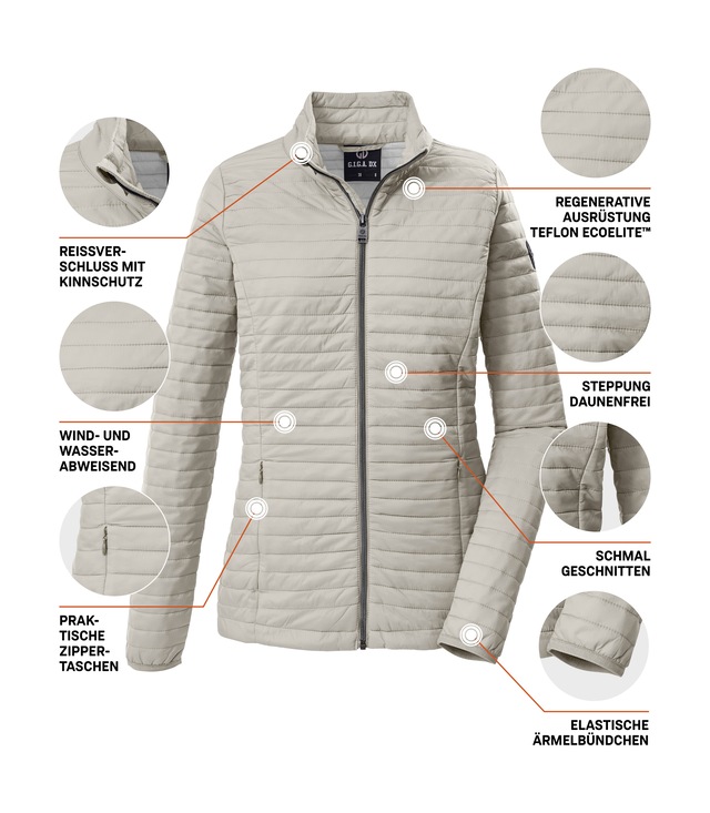 G.I.G.A. DX by killtec Steppjacke »GS 112 WMN QLTD JCKT« Wind- und wasserabweisende, daunenfreie Steppjacke