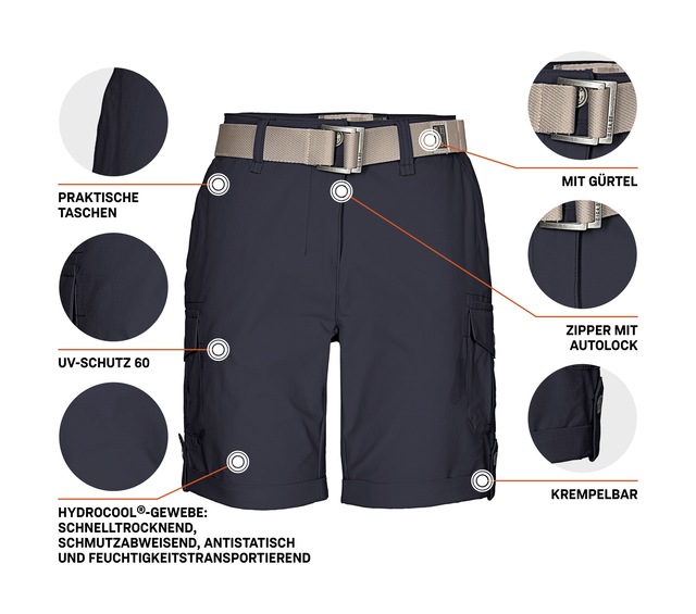 G.I.G.A. DX by killtec Shorts »GS 6 WMN SHRTS« Shorts mit HYDROCOOL, schnelltrocknend, Comfort-Stretch, USF 60+