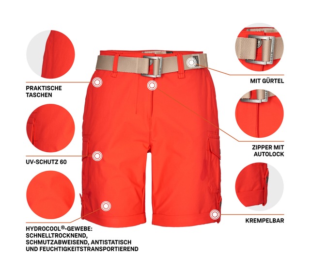G.I.G.A. DX by killtec Shorts »GS 6 WMN SHRTS« Shorts mit HYDROCOOL, schnelltrocknend, Comfort-Stretch, USF 60+