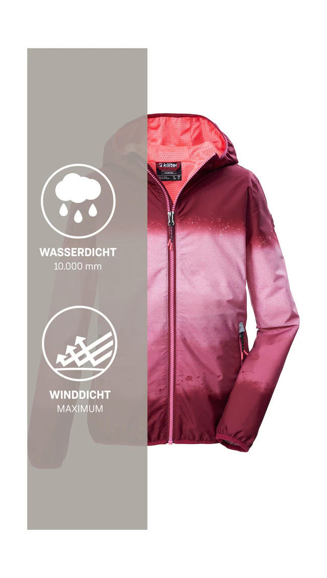 Killtec Funktionsjacke »KOS 155 GRLS JCKT« Leichte, wetterfeste Mädchenjacke mit All-Over-Print
