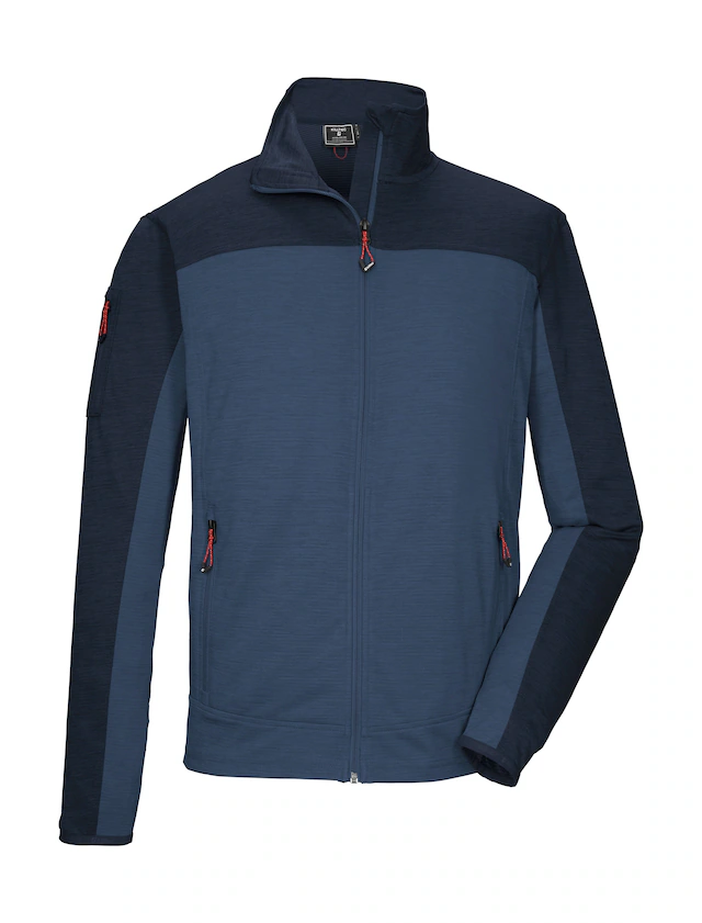 Killtec Strickjacke »KOS 42 MN FLX JCKT« Sportive Colourblock-Jacke, Kinnschutz, verschließbare Taschen