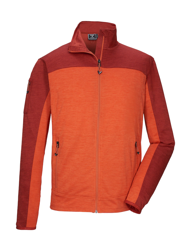 Killtec Strickjacke »KOS 42 MN FLX JCKT« Sportive Colourblock-Jacke, Kinnschutz, verschließbare Taschen