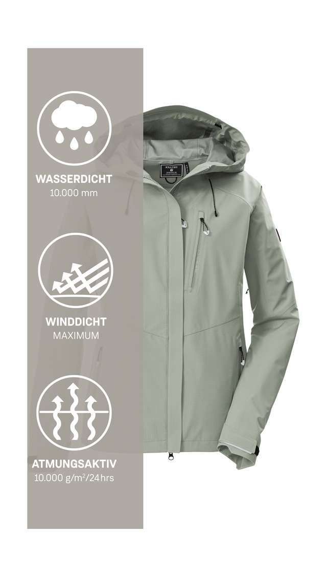 Killtec Funktionsjacke »KOS 67 WMN JCKT« Wasser- und winddichte, atmungsaktive 3-Lagen Jacke