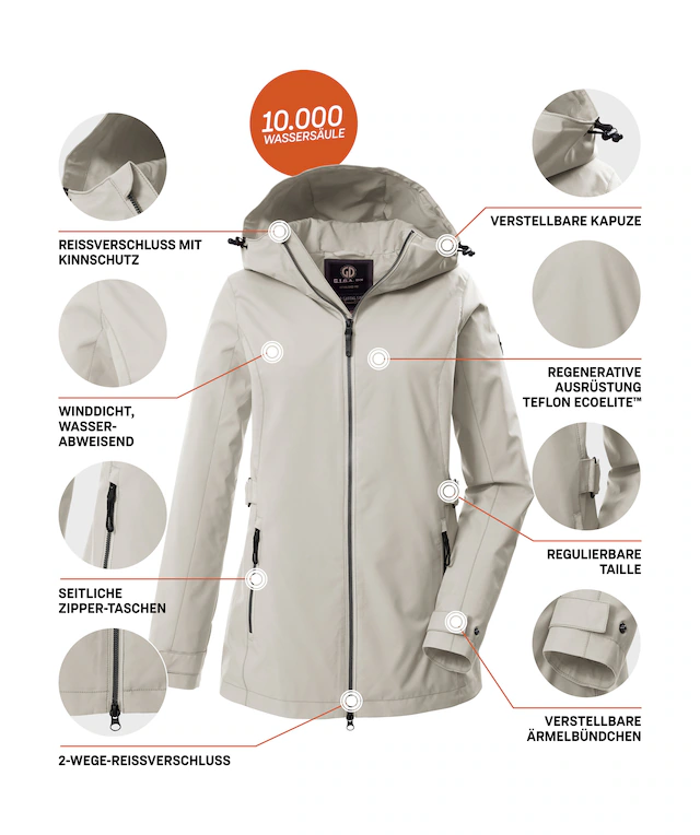 G.I.G.A. DX by killtec Funktionsjacke »GS 114 WMN JCKT« Atmungsaktiv, winddicht, wasserabweisend, Teflon EcoElite™