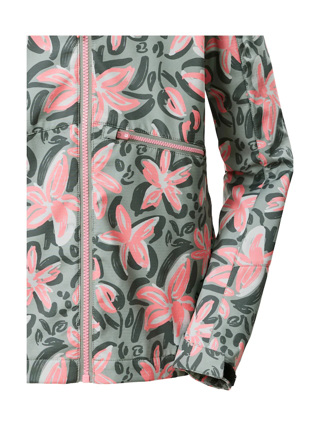 Killtec Softshelljacke »KOS 154 GRLS SFTSHLL JCKT« Wind- und wasserabweisende Kinderjacke mit buntem Print