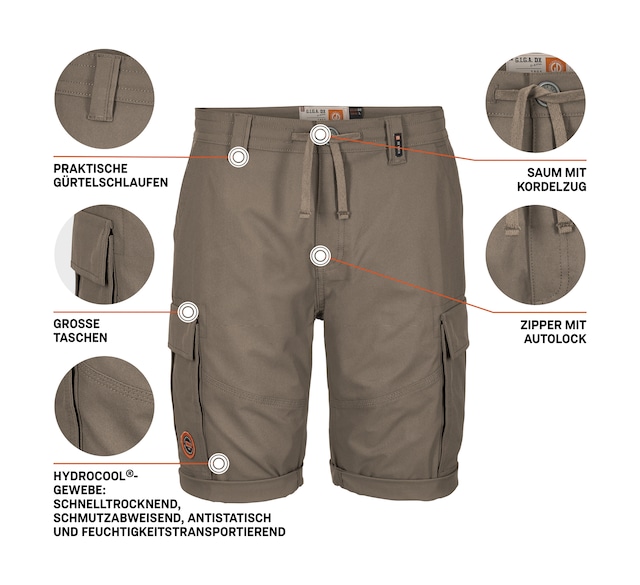 G.I.G.A. DX by killtec Bermudas »GS 11 MN BRMDS« Bermudas mit HYDROCOOL, schnelltrocknend, krempelbar, Comfort-Stretch
