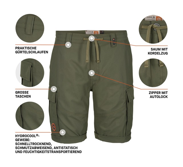 G.I.G.A. DX by killtec Bermudas »GS 11 MN BRMDS« Bermudas mit HYDROCOOL, schnelltrocknend, krempelbar, Comfort-Stretch