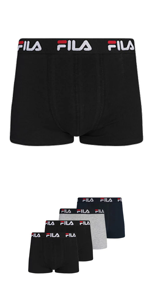 Fila Boxer 4er Pack, ohne Eingriff, Logobund