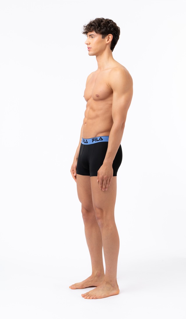 Fila Boxer 4er Pack, ohne Eingriff, mit farbigem Logobund, Multipack