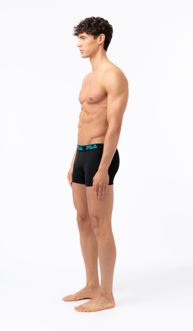 Fila Boxer 4er Pack, ohne Eingriff, mit farbigem Logobund, Multipack