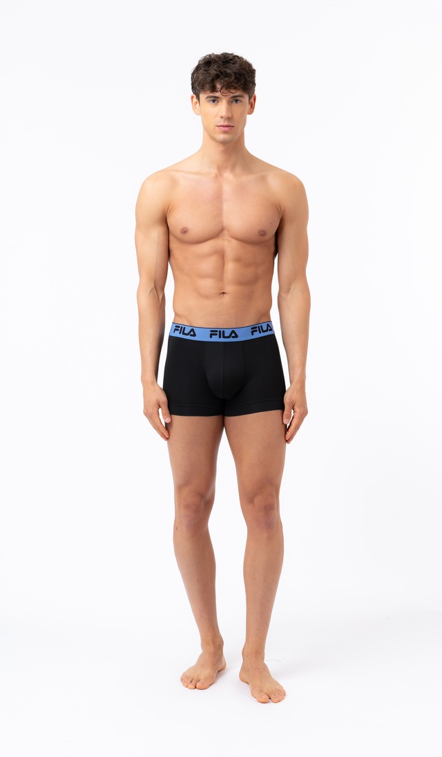 Fila Boxer 4er Pack, ohne Eingriff, mit farbigem Logobund, Multipack