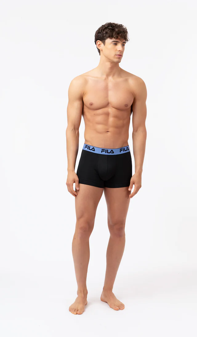 Fila Boxer 4er Pack, ohne Eingriff, mit farbigem Logobund, Multipack