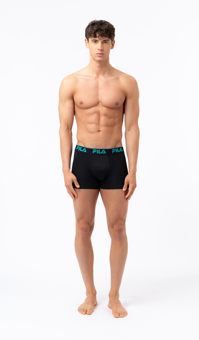 Fila Boxer 4er Pack, ohne Eingriff, mit farbigem Logobund, Multipack