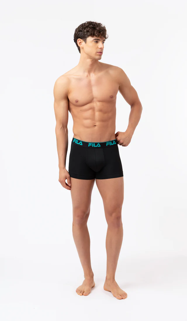 Fila Boxer 4er Pack, ohne Eingriff, mit farbigem Logobund, Multipack
