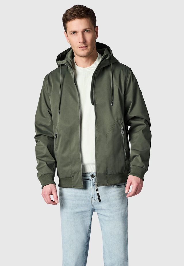 Ragwear Outdoorjacke »Stewie Twill YOUMODO« mit Kapuze stylische Herren Übergangsjacke mit großer Kapuze