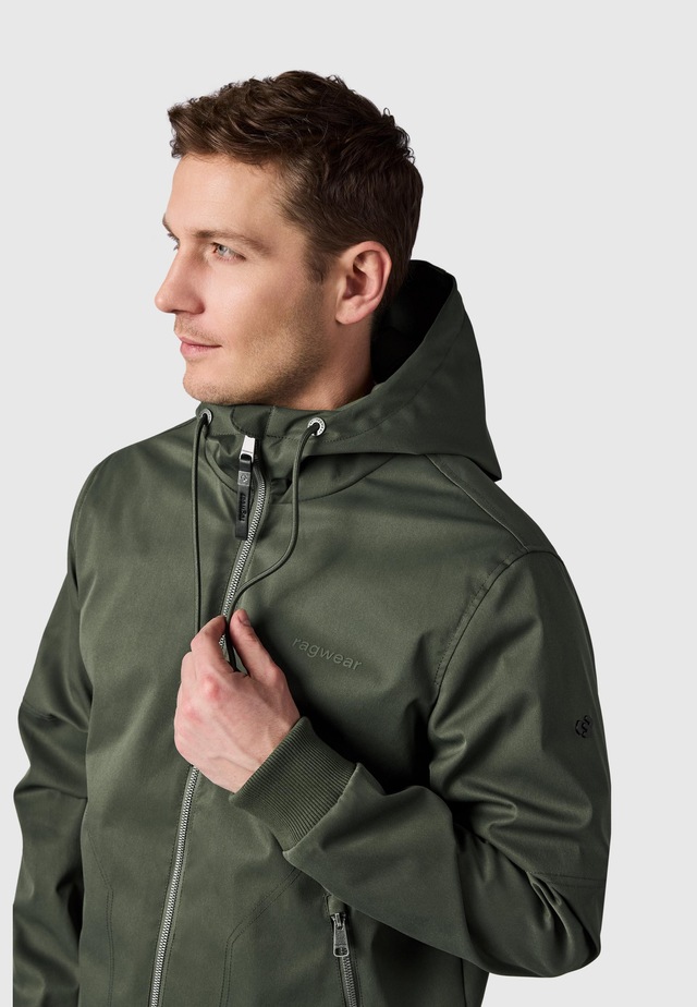 Ragwear Outdoorjacke »Stewie Twill YOUMODO« mit Kapuze stylische Herren Übergangsjacke mit großer Kapuze