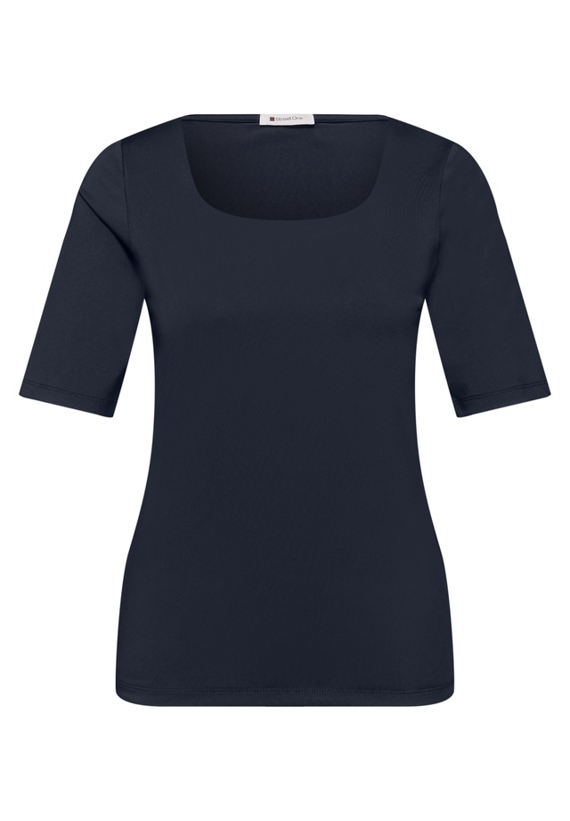 STREET ONE T-Shirt aus Jersey in Unifarbe