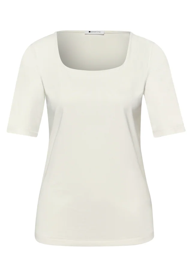 STREET ONE T-Shirt aus Jersey in Unifarbe