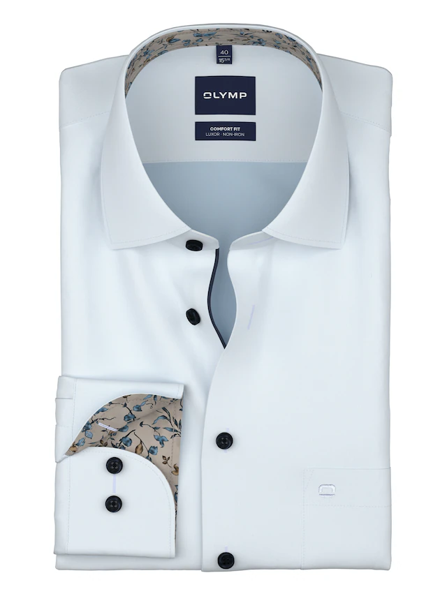 OLYMP Langarmhemd »Luxor« Businesshemd, New-Kentkragen, Comfort Fit