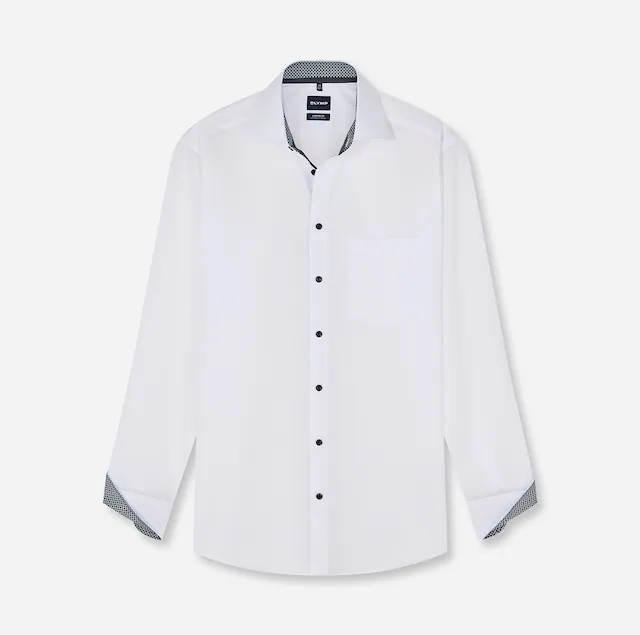OLYMP Langarmhemd »Luxor« Businesshemd, New-Kentkragen, Comfort Fit