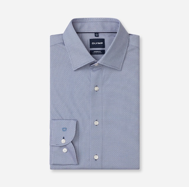 OLYMP Langarmhemd »Luxor 24/Seven Jersey« Businesshemd, New-Kentkragen, Modern Fit