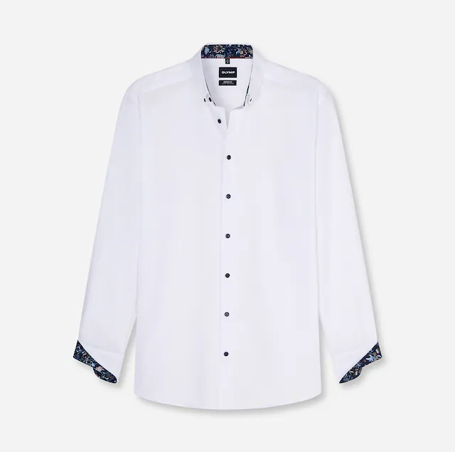 OLYMP Langarmhemd »Luxor« Businesshemd, Button-down-Kragen, Modern Fit