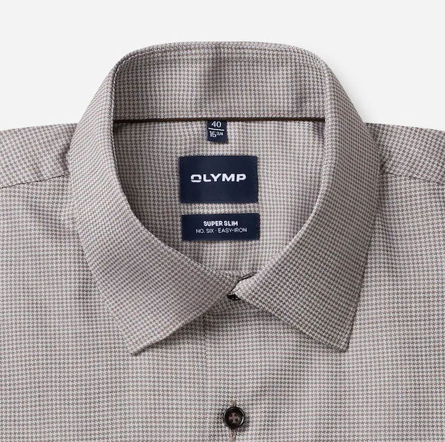 OLYMP Langarmhemd »No. Six« Businesshemd, Kentkragen, Super Slim
