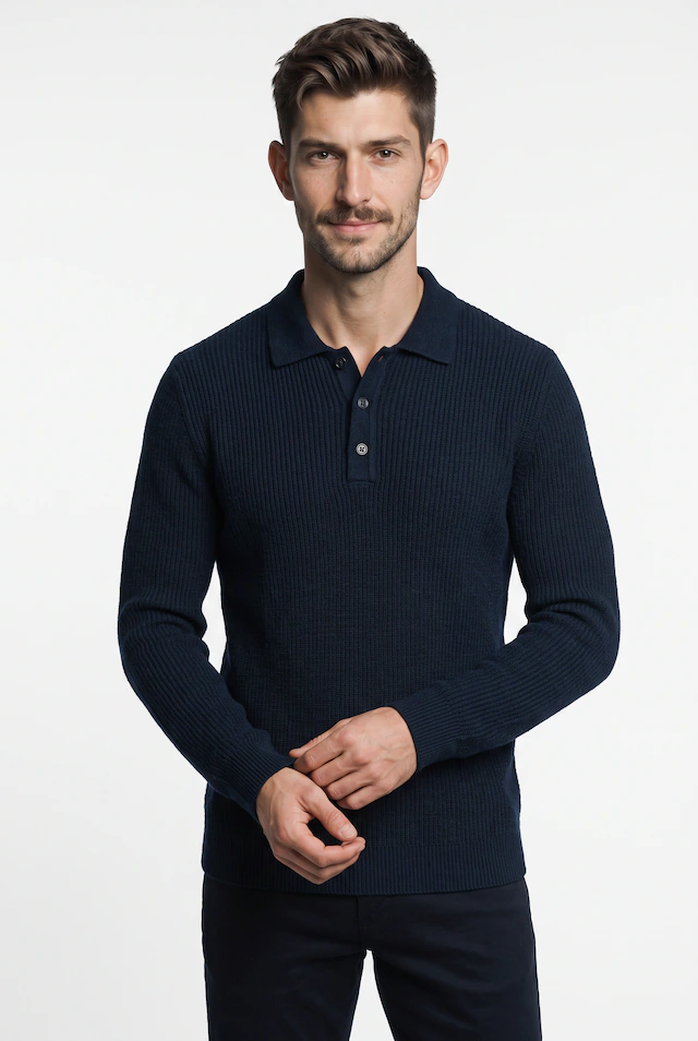 OLYMP Polokragenpullover »Casual« mit Woll-Anteil, Regular Fit