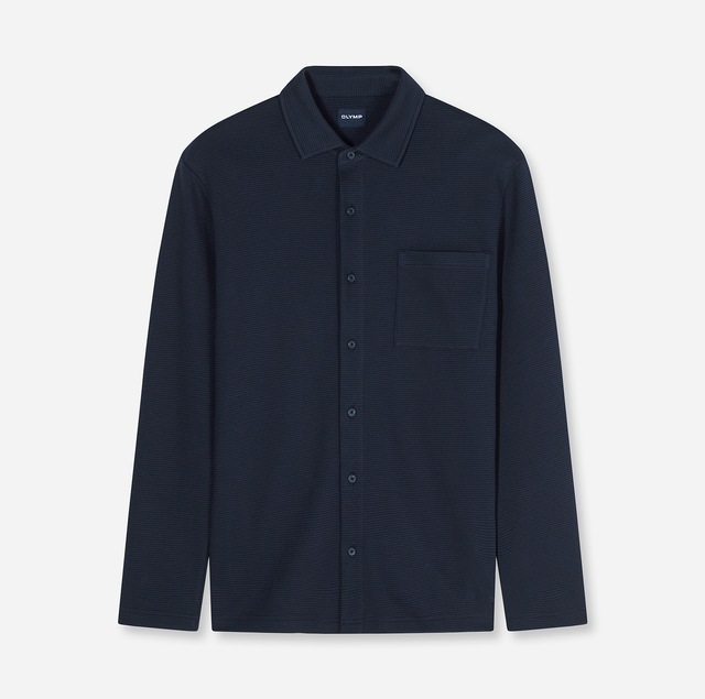 OLYMP Langarm-Poloshirt »Casual« mit Waffle-Struktur