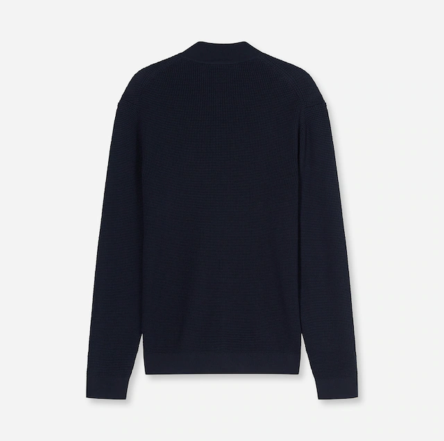 OLYMP Cardigan »Casual« Baumwollmix, Rippkragen, Regular Fit