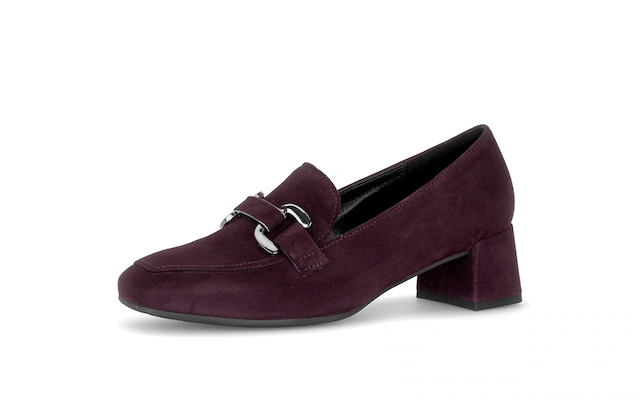 Gabor Pumps Blockabsatz, Abendschuh, Businessschuh mit edler Zierspange, Weite G