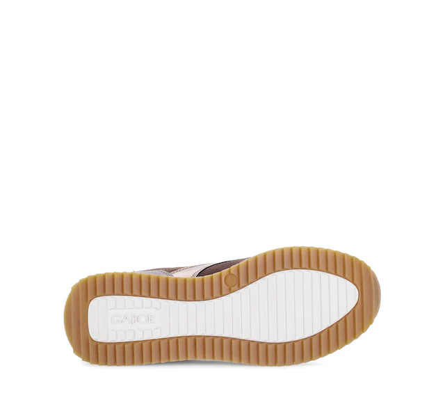Gabor Sneaker Keilabsatz, Schnürschuh mit Fellimitat am Schaftrand, G-Weite