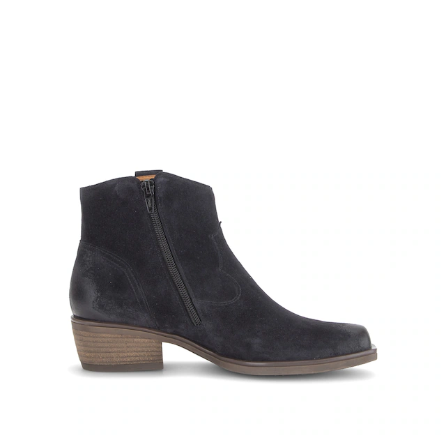 Gabor Westernstiefelette Blockabsatz, Cowboyboots in Karreeform, Weite G (= weit)