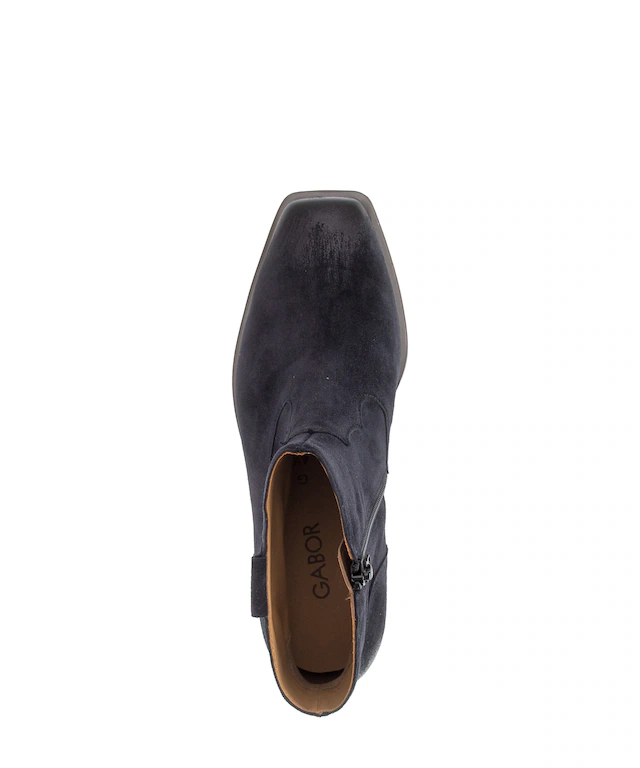 Gabor Westernstiefelette Blockabsatz, Cowboyboots in Karreeform, Weite G (= weit)