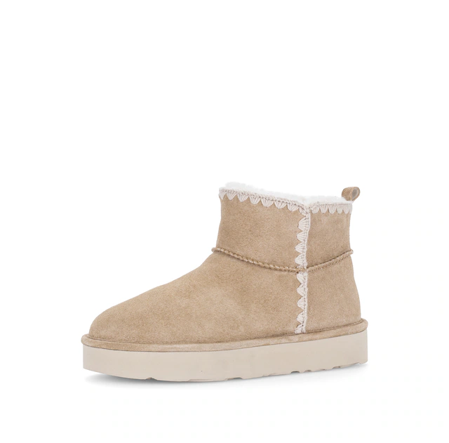 Gabor Winterboots Plateau, Stiefelette mit Häkelappliaktion, Weite G (= weit)