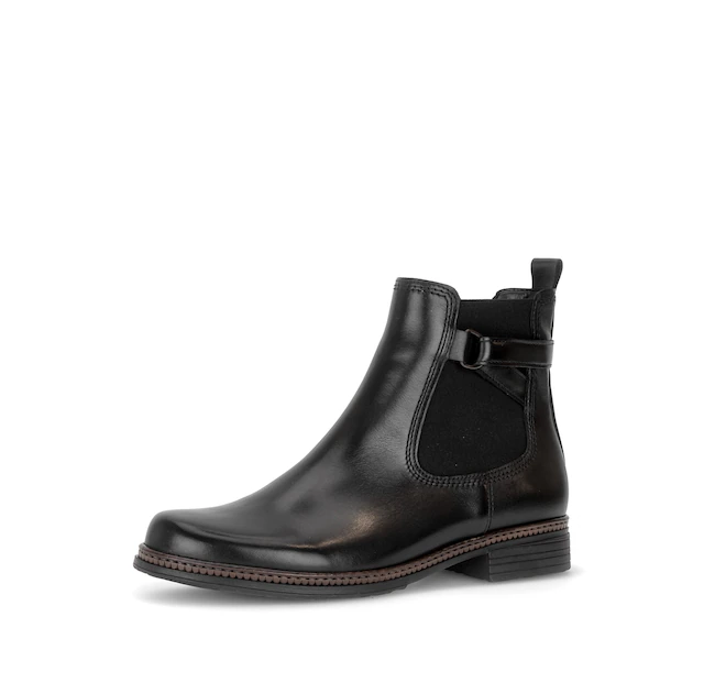 Gabor Chelseaboots Blockabsatz, Stiefelette mit dekorativem Zierriemchen