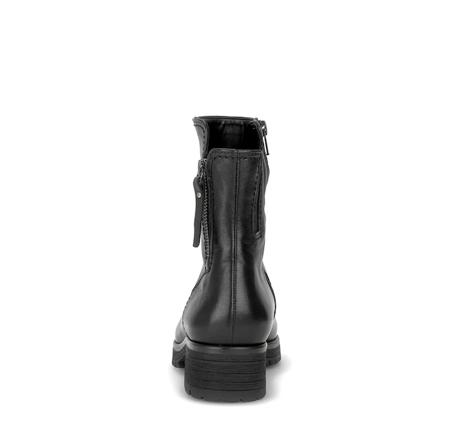 Gabor Stiefelette Blockabsatz, Businessboots mit Zierreißverschluss außen, G-Weite