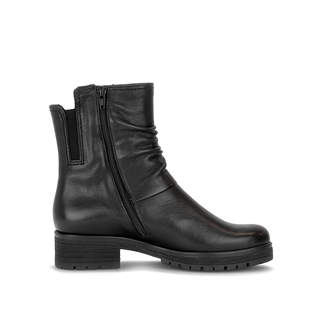 Gabor Stiefelette Blockabsatz, Businessboots mit Zierreißverschluss außen, G-Weite