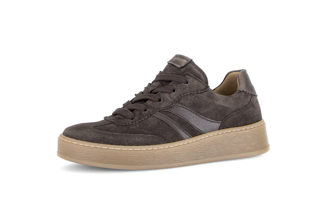Gabor Sneaker Freizeitschuh, Halbschuh, Schnürer mit Kontrastbesatz, Weite G (=weit)
