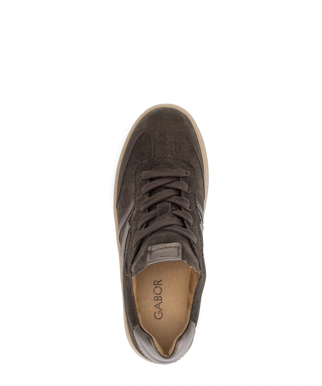 Gabor Sneaker Freizeitschuh, Halbschuh, Schnürer mit Kontrastbesatz, Weite G (=weit)