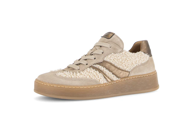 Gabor Sneaker Freizeitschuh, Halbschuh, Schnürer mit Kontrastbesatz, Weite G (=weit)