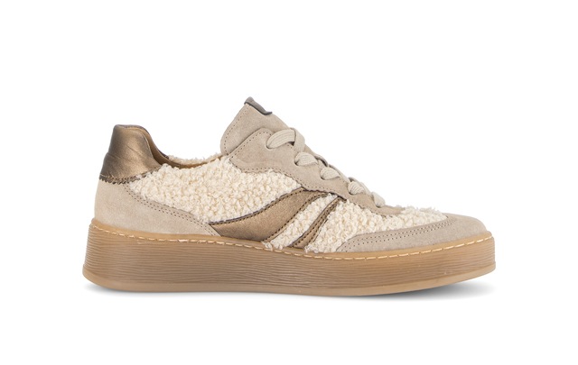Gabor Sneaker Freizeitschuh, Halbschuh, Schnürer mit Kontrastbesatz, Weite G (=weit)