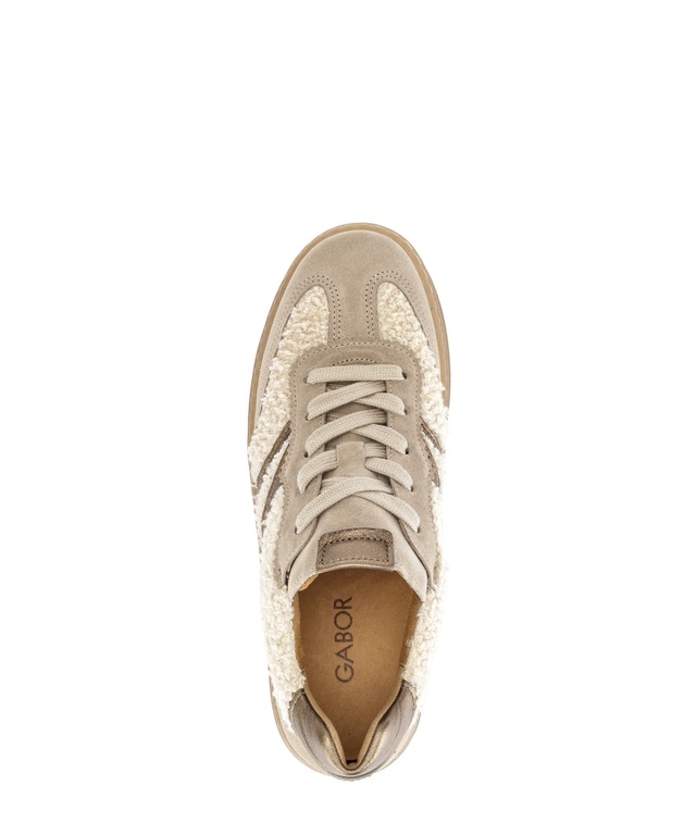 Gabor Sneaker Freizeitschuh, Halbschuh, Schnürer mit Kontrastbesatz, Weite G (=weit)