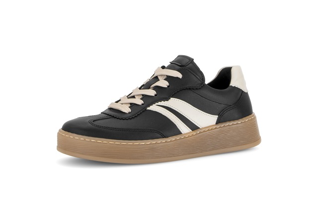 Gabor Sneaker Freizeitschuh, Halbschuh, Schnürer mit Kontrastbesatz, Weite G (=weit)