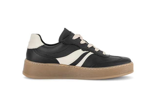 Gabor Sneaker Freizeitschuh, Halbschuh, Schnürer mit Kontrastbesatz, Weite G (=weit)